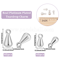 80 Stück 2 Stile Messing Charms&nbsp;KK-BBC0026-17P