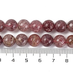 Natürlichen Erdbeere Quarzperlen Stränge&nbsp;LS-G-J373-16-9mm
