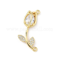 Pendenti in zirconi cubici trasparenti in micro pavè di ottone&nbsp;KK-B141-02G