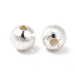 Perline di distanziatore in ottone, tondo, argento, 5mm, Foro: 1.4 mm