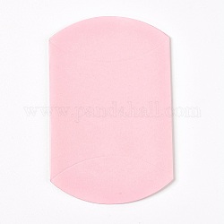 Scatole regalo in carta kraft per bomboniere, cuscino, perla rosa, 9x10.5x3.5cm