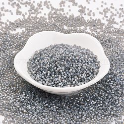 Toho semi di perline giapponesi, tondo, 11/0, (2115) opale diamante nero rivestito in argento, 2x1.5mm, Foro: 0.5 mm, circa 42000pcs/libbra