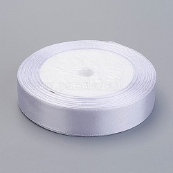 Einseitiges Satinband, Polyesterband, weiß, etwa 1/2 Zoll (12 mm) breit, 25 Meter / Rolle (22.86 m / Rolle), 250yards / Gruppe (228.6m / Gruppe), 10 Rollen / Gruppe