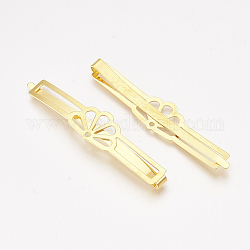 Capelli di ferro bobby pin, forma del ventaglio, oro, 66x14x4.5mm