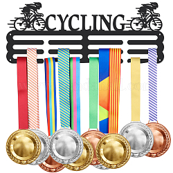 Superdant 女性サイクリングメダルディスプレイラック自転車メダルホルダー鉄フックフレームリボン壁掛け賞ホルダー 60 + サイクリング競技金属メダルハンガー