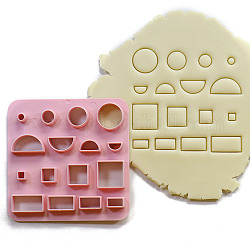 Strumenti di plastilina in plastica abs, tagliatori di argilla, strumenti di modellazione, roso, rettangolo, 10x10cm