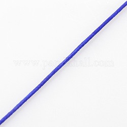 Elastic Round Jewelry Beading Cords Nylon Threads, Blue, 1.2mm, about 100yards/roll(300 feet/roll)