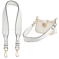Correas del bolso de cuero de la pu, con broches de aleación giratorias, para accesorios de reemplazo de manijas de bolsas, blanco, 80 cm