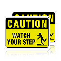 Globleland 2 упаковка, следи за своим предупреждающим знаком, 7x10 дюйм 30 мил алюминиевые предупреждающие знаки безопасности для лестниц или платформ, защита от ультрафиолета и водонепроницаемость