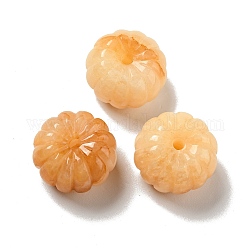 Natürlichen Topas Jade Perlen, Kürbis, 25x15~16 mm, Bohrung: 3.5 mm