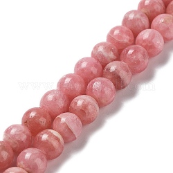 Natürliche argentinien rhodochrosit perlen stränge, Runde, Klasse A, 7~7.5 mm, Bohrung: 0.8 mm, ca. 56 Stk. / Strang, 15.55 Zoll (39.5 cm).