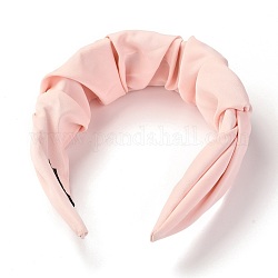 Bandas de pelo de plástico, con cubierta de paño, rosa, 7~52mm, diámetro interior: 132 mm