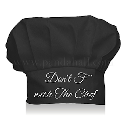 Chapeau de chef en coton personnalisé, chapeau noir avec mot blanc, mot, 300x230mm