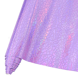 Triángulo patrón dorado pu imitación cuero tela, para manualidades hechas a mano, púrpura medio, 20x0.05 cm