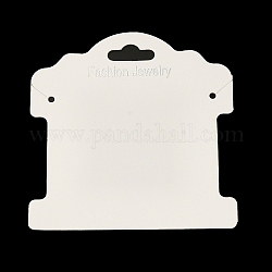 紙のアクセサリーディスプレイカード  ネックレス ブレスレット ヘアゴム ディスプレイカード  長方形  ホワイトスモーク  10.1x9.6x0.05cm  穴：3mm