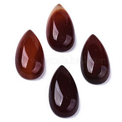 Cabochons de cornaline naturelle / agate rouge, larme, 28~29x15~17x6~9mm