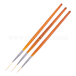 ネイルアートデッサンラインペン  木製ハンドル付き  ダークオレンジ  172~185x5.5mm  3個/セット