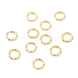 Ottone anelli di salto aperto, placcato di lunga durata, anello di torsione, vero placcato oro 18k, 18 gauge, 8x1mm, diametro interno: 6mm