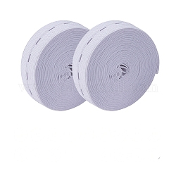 Flat Elastic Rubber Band, Webbing Garment Sewing Accessories, White, 25mm, 5m/roll