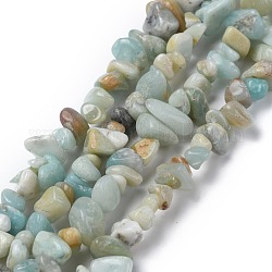 Brins de perles d'amazonite de fleurs naturelles, 5~8x5~8mm, Trou: 1mm, environ 31.5 pouce