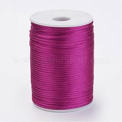 Polyester Cord, Medium Violet Red, 2mm, about 80yards/roll(73.152m/roll)