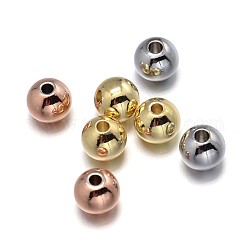 Perles en laiton, sans plomb & sans nickel & sans cadmium , rond solide, couleur mixte, 10mm, Trou: 2mm
