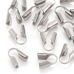 Stainless Steel Bead Tips, Stainless Steel Color, 9.5x5mm