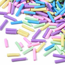 Handmade Polymer Clay Cabochons, Fashion Nail Art Decoration Accessories, Tube, Mixed Color, 2~12x1.5mm