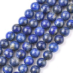 Natural Lapis Lazuli Beads Strands, Round, Royal Blue, 8mm, Hole: 1mm, about 46pcs/strand, 15.7 inch