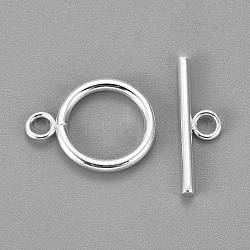 304 Edelstahl-Toggle-Haken, Silber, Ring: 21x16x2 mm, Bohrung: 3 mm, Bar: 23x7x2 mm, Bohrung: 3 mm