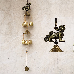 Carillons éoliens en alliage, ornements suspendus, avec la cloche, Pi Xiu, 570x62mm