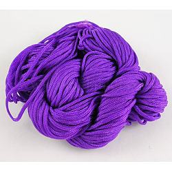 Hilo de nylon, Cordón de joyería de nailon para hacer pulseras tejidas personalizadas., violeta oscuro, 1.5mm, 14 m / lote