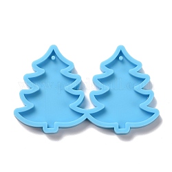 Силиконовые Молды для подвески на рождественскую елку своими руками, Молды для литья смолы, для уф-смолы, изготовление ювелирных изделий из эпоксидной смолы, глубокое синее небо, 41x68x5 мм, отверстие : 1.5 мм, внутренний диаметр: 37x31 мм