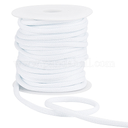 Benecreat corde in poliestere rotonde da 20 iarda, con 1 bobina di plastica, per accessori per l'abbigliamento, bianco, 6mm