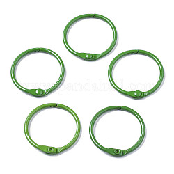 Железные брелоки с краской, окрашенные распылением, кольцо, зелёные, 30x4 мм