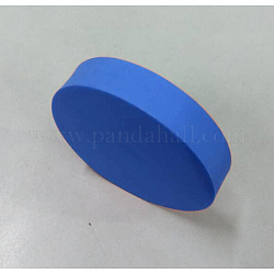 Резиновые штампы, плоско-круглые, королевский синий, 10 мм, 50 мм