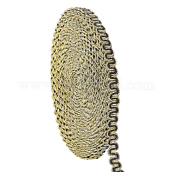 Ruban de dentelle ondulée en filigrane, forme d'onde, pour les accessoires vestimentaires, noir, 11x2mm, 13.5 verges / rouleau