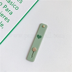 Прямоугольный с рисунком сердца силиконовый ремешок для телефона держатель палец, телескопическая подставка для ремешка для телефона, универсальная подставка для пальцев, бледно-зеленый, 10 см