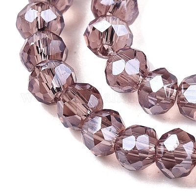 Chapelets de perles en verre électroplaqué&nbsp;EGLA-A044-T2mm-A07-1
