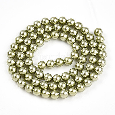 Peinture au four brins de perles de verre nacré&nbsp;HY-N002-5mm-A07-1