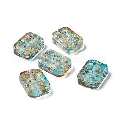 Perles de verre peintes par pulvérisation transparent&nbsp;GLAA-I050-08I-1