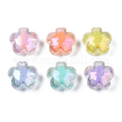 Couleur ab perles acryliques transparente&nbsp;PACR-S221-009-1