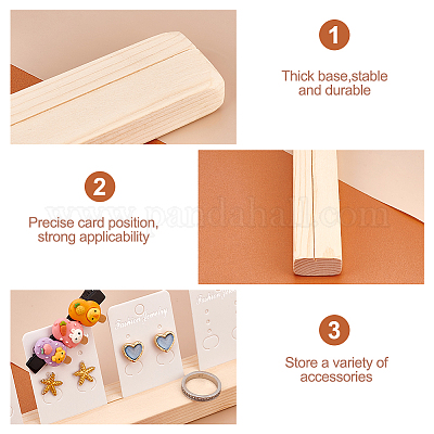 Shop Wood Earring Display Card with Hanging Hole for Jewelry Making -  PandaHall Selected