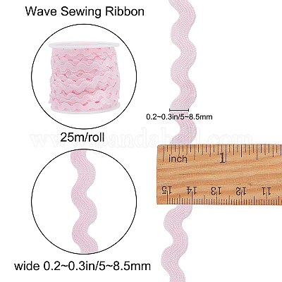 Wholesale GORGECRAFT 1 Roll 27yd/25m RIC Rac Trim Ribbon Wave