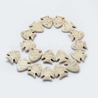 Fili di perle di magnesite sintetiche&nbsp;G-P228-55-1