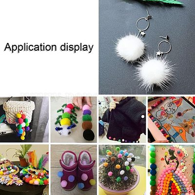 100pcs/pack Fur Ball Pompom Balls 12mm Glitter Pom Poms Sewing Crafts  Accessorie