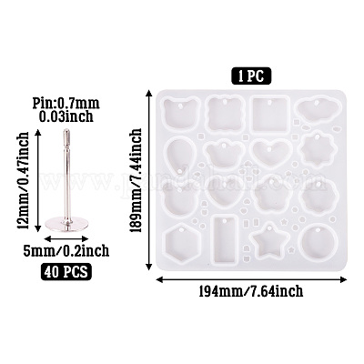 1pc DIY Silikonformen&nbsp;AJEW-TA0001-95-1