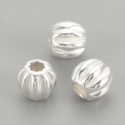 925 Sterling Silber gewellte Perlen&nbsp;STER-S002-14-3mm-1