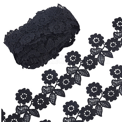 Black Lace Ribbon Floral White Lace Trim Lace Fabric for Wedding Crafts  Decorating Hair Bow Making and Gift Wrapping DIY Crafts