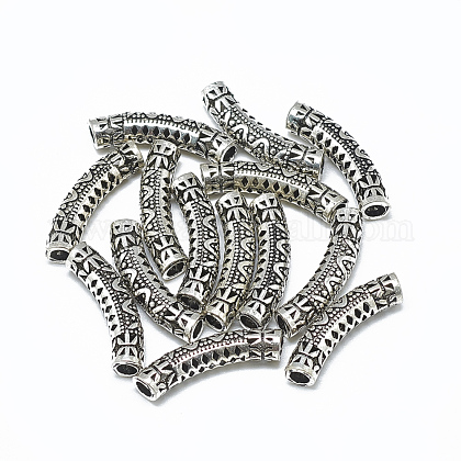 Thai 925 Sterling Silver Tube Beads STER-T002-01AS-1